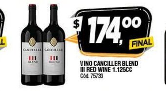 Supermercados Yaguar Vino Canciller Blend III Red Wine 1.125cc oferta