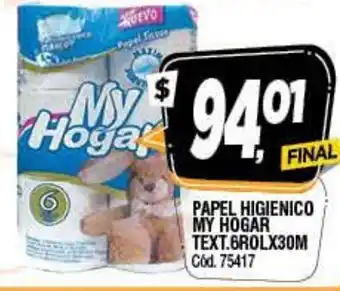 Supermercados Yaguar My Hogar Papel Higienico Tex 6Rolx30m oferta