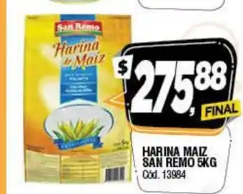 Supermercados Yaguar Harina Maiz San Remo 5kg oferta