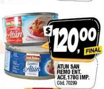 Supermercados Yaguar Atún San Remo Ent. Aceite 170g Imp oferta