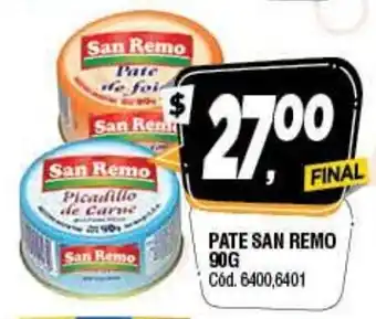 Supermercados Yaguar San Remo Pate 90g oferta