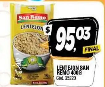 Supermercados Yaguar San Remo Lentejon Remo 400g oferta