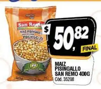 Supermercados Yaguar San Remo Maiz Pisingallo 400g oferta