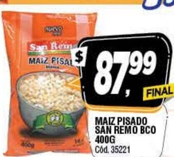 Supermercados Yaguar San Remo Maiz Pisado BCO 400g oferta
