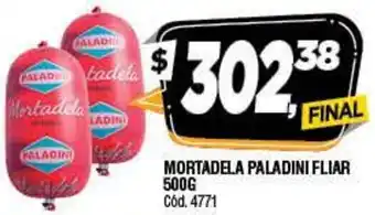 Supermercados Yaguar Paladini Mortadela Fliar 500g oferta