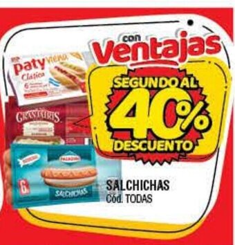 Supermercados Yaguar Salchichas oferta