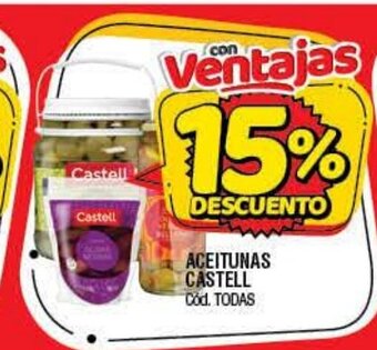 Supermercados Yaguar Aceitunas Castell oferta