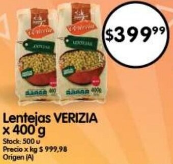 Supermercados Buenos Días Lentejas Verizia 400g oferta