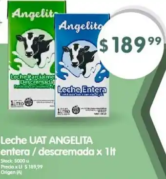 Supermercados Buenos Días Leche UAT Angelita Entera/Descremada 1L oferta