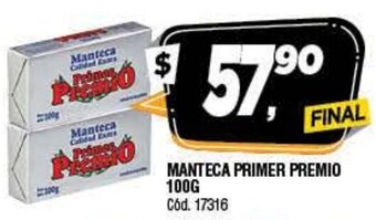 Manteca Primer Premio 100g