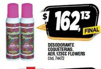 Supermercados Yaguar Coqueterias Desodorante Aer 123cc Flowers oferta