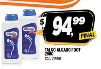 Supermercados Yaguar Algabo Talco Foot 200g oferta