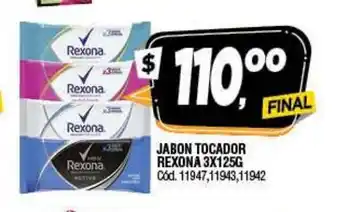 Supermercados Yaguar Jabon Tocador Rexona 3 x 125g oferta