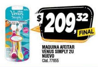 Supermercados Yaguar Maquina Afeitar Venus Simply 2u Nuevo oferta