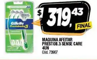 Supermercados Yaguar Maquina Afeitar Prestob 3 Sense Care 4un oferta