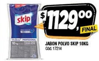 Supermercados Yaguar Skip Jabon Polvo 10kg oferta