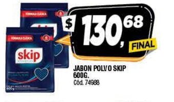Supermercados Yaguar Skip Jabon Polvo 600g oferta