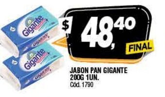 Supermercados Yaguar Gigante Jabon Pan 200g 1un oferta