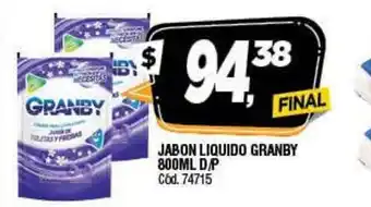 Supermercados Yaguar Granby Jabon liquido 800ml D/P oferta