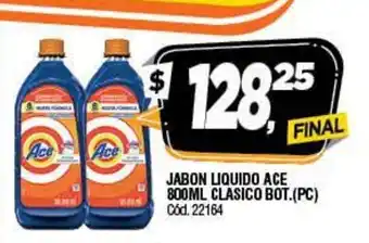 Supermercados Yaguar Ace Jabon Liquido Ace 800ml Clasico Botella oferta