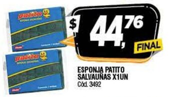 Supermercados Yaguar Esponja Patito Salvauñas x 1un oferta