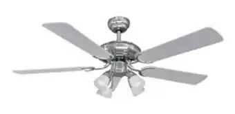 Megatone Ventilador de techo liliana vthm415 plateado con 5 palas oferta