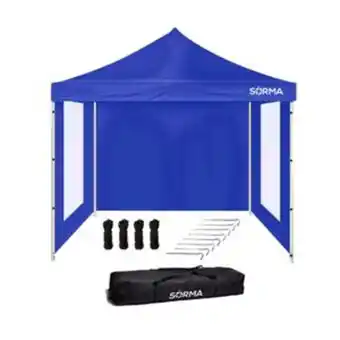 Frávega Gazebo exterior plegable reforzado sorma 3x3 azul oferta