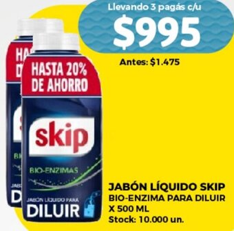 Supermercados Tadicor Jabón Líquido Skip 500ml oferta