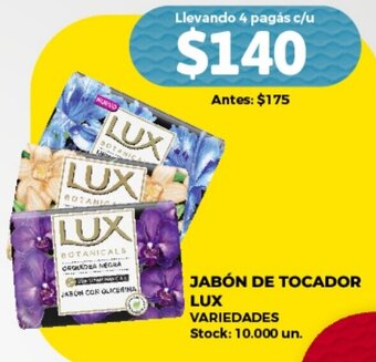 Supermercados Tadicor Jabón de Tocador Lux oferta
