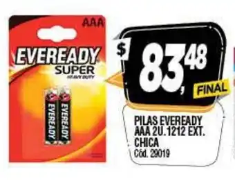 Supermercados Yaguar Pilas Eveready AAA 2u 1212 Ext.Chica oferta
