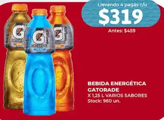 Supermercados Tadicor Bebida Energética Gatorade 1,25L oferta