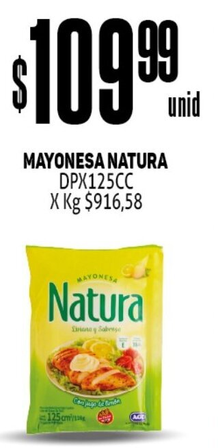 Makro Mayonesa Natura 125cc oferta