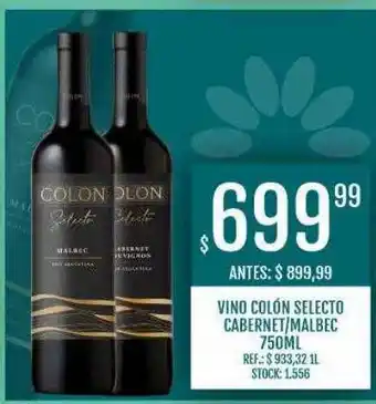 Supermercados Todo Vino colón selecto cabernet o malbec oferta