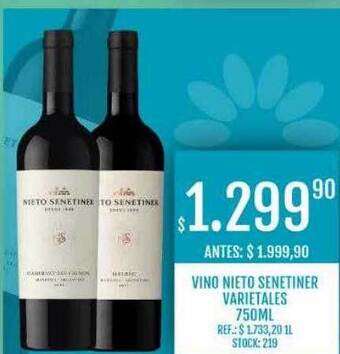 Supermercados Todo Vino nieto senetiner varietales oferta