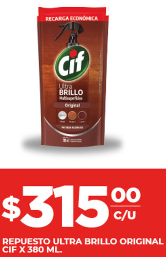 Supermercados DIA Repuesto Ultra Brillo Original CIF 380ml oferta