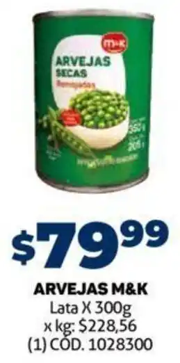 Makro Arvejas M&K Lata 300g oferta