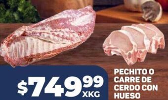 Makro Pechito o Carre de Cerdo con Hueso oferta