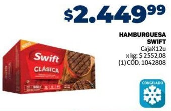 Makro Hamburguesa Swift 12u oferta