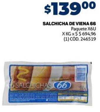 Makro Salchicha de Viena 66 6u oferta