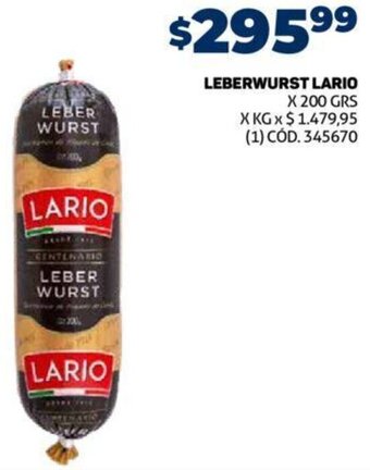 Makro Leberwurst Lario 200g oferta