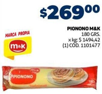 Makro Pionono M&K 180g oferta