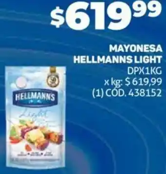 Makro Mayonesa Hellmanns Light 1kg oferta