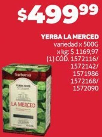 Makro Yerba La Merced 500g oferta