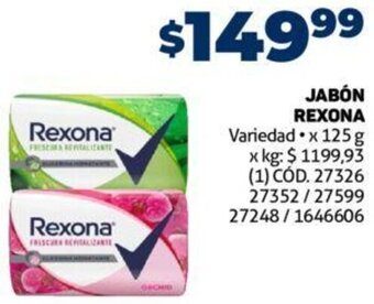 Makro Jabón Rexona 125g oferta