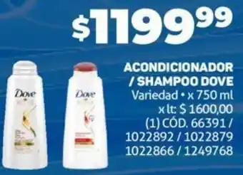 Makro Acondicionador/ Shampoo Dove 750ml oferta