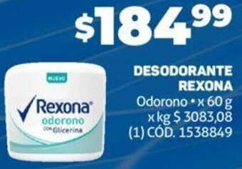 Makro Desodorante Rexona 60g oferta