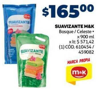 Makro Suavizante M&K 900ml oferta