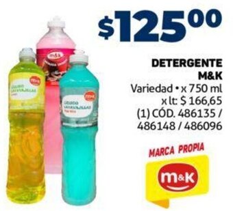 Makro Detergente M&K 750ml oferta