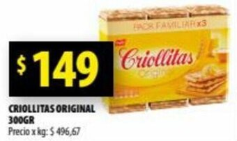 Punto Mayorista Criollitas Original 300g oferta