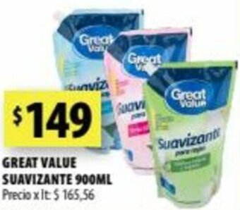 Punto Mayorista Great Value Suavizante 900ml oferta